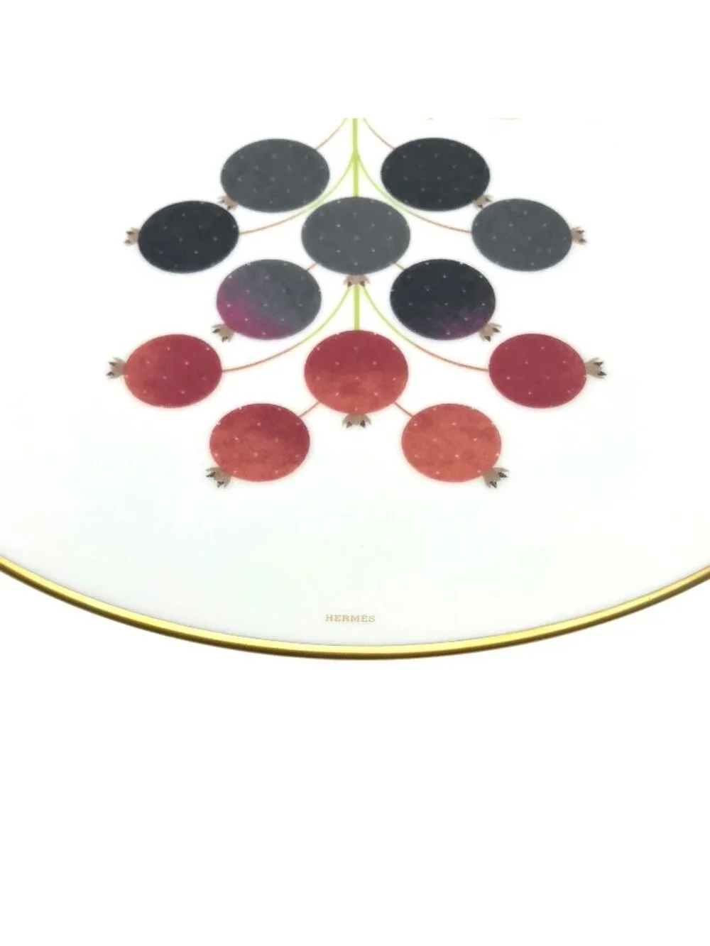 HERMES KAORUMI PORCELAIN FRUIT PLATES SET OF 6 BNIB